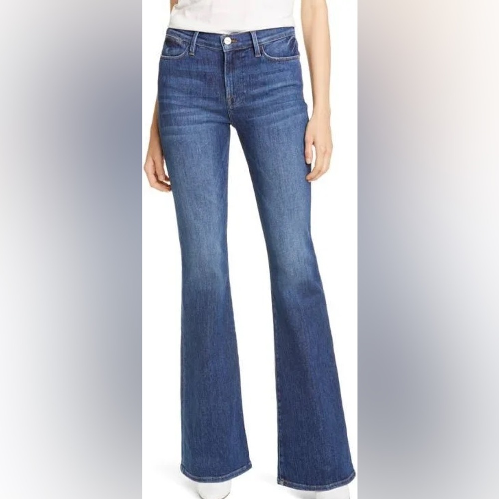 Frame Denim Indigo Flare Jeans